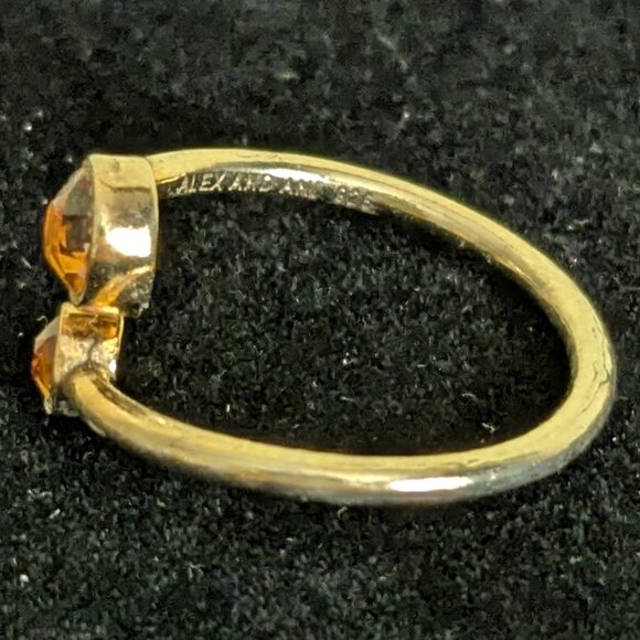 Alex and Ani November Birthstone Wrap Ring Swarovski Crystals Size 7 Marked 925 - Picture 4 of 7